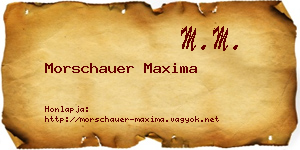 Morschauer Maxima névjegykártya